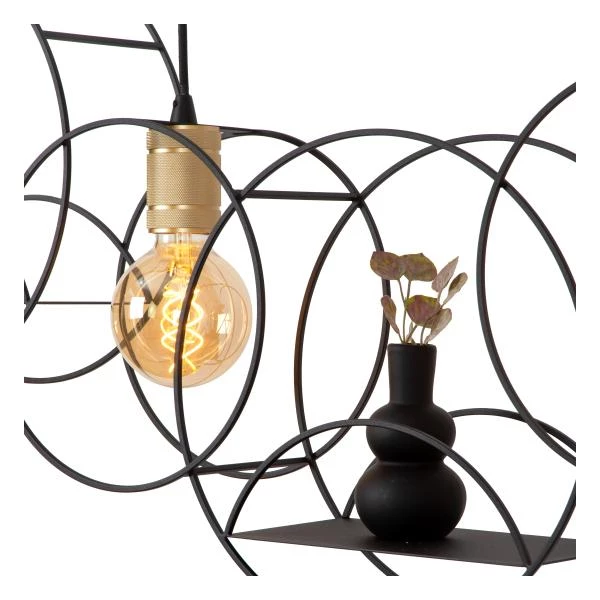 Lucide CIRCLE - Hanglamp - 3xE27 - Zwart - detail 1